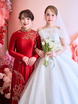Áo Dài Bà Sui Kết Sen